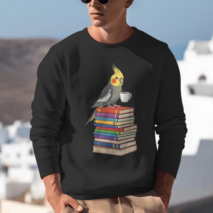 Bookworm Cockatiel Bird Reading Books Drinking Coffee Lover Unisex Sweatshirt Bookworm Cockatiel Bird Reading Books Drinking Coffee Lover Unisex Sweatshirt