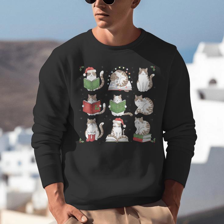 Cat Reading Book Funny Christmas Cat Book Lover Librarian Men Women Kids Unisex Sweatshirt Cat Reading Book Funny Christmas Cat Book Lover Librarian Men Women Kids Unisex Sweatshirt