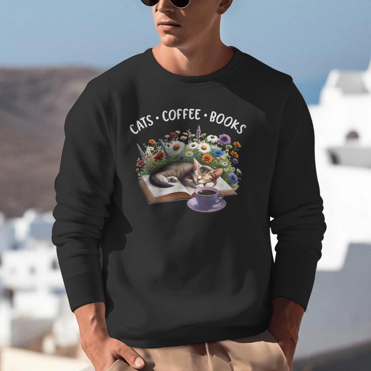 Cats Coffee Books Unisex Sweatshirt