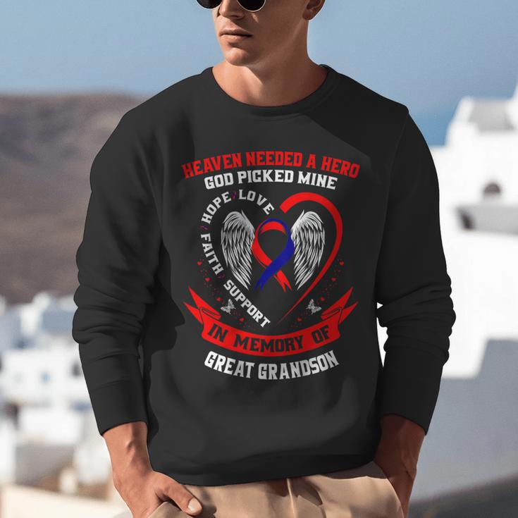 CHD Heart Disease Awareness Shirts In Memory Great Grandson Unisex Sweatshirt CHD Heart Disease Awareness Shirts In Memory Great Grandson Unisex Sweatshirt