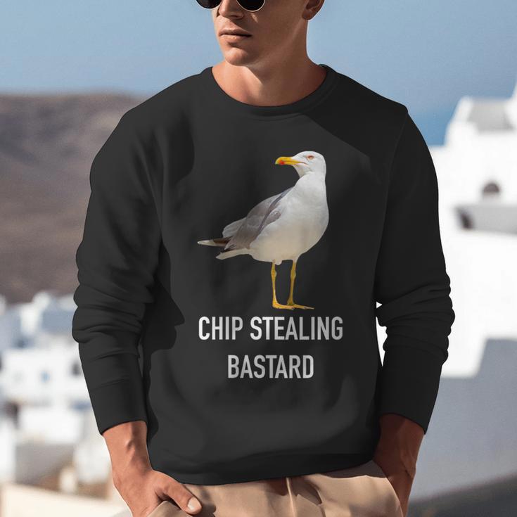 Chip Stealing Seagull Men Women Seaside Holiday Memory Unisex Sweatshirt Chip Stealing Seagull Men Women Seaside Holiday Memory Unisex Sweatshirt
