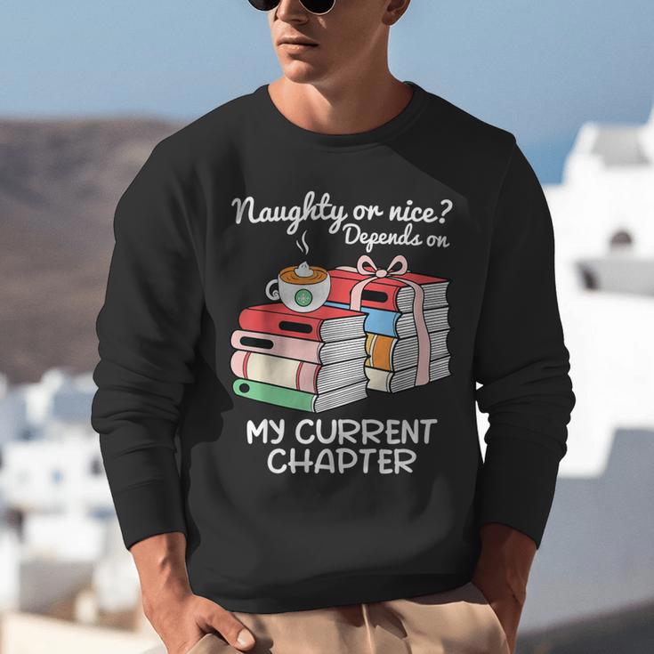 Christmas Book Lovers Naughty Or Nice Unisex Sweatshirt