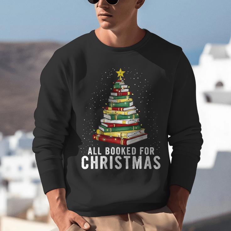 Christmas Book Tree All Booked For Xmas Unisex Sweatshirt