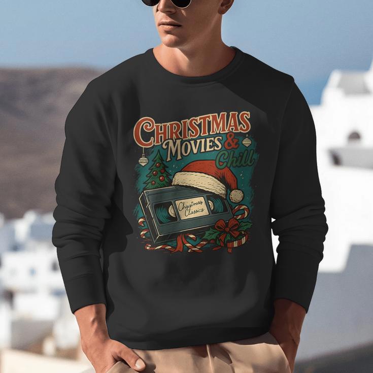 Christmas Movies Chill Retro VHS Holiday Nostalgia Unisex Sweatshirt Christmas Movies Chill Retro VHS Holiday Nostalgia Unisex Sweatshirt
