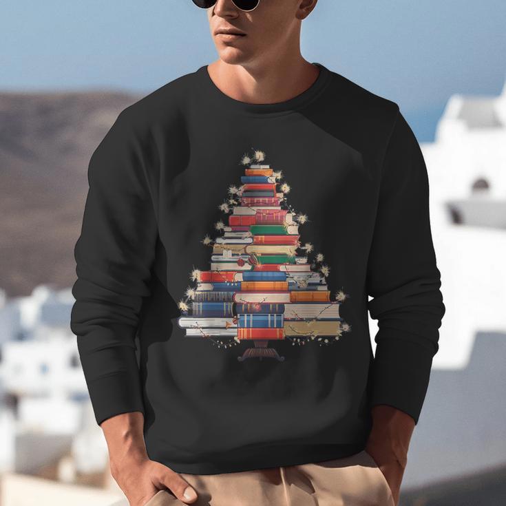 Christmas Tree Book Bookworm Unisex Sweatshirt