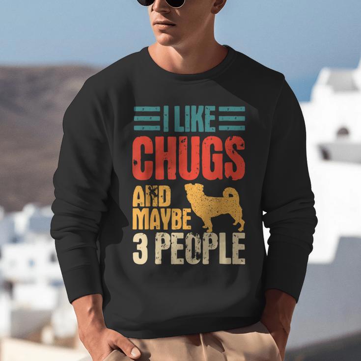 Chug Dog Retro Vintage Pughuahua Owner Fur Parent Introvert Unisex Sweatshirt Chug Dog Retro Vintage Pughuahua Owner Fur Parent Introvert Unisex Sweatshirt