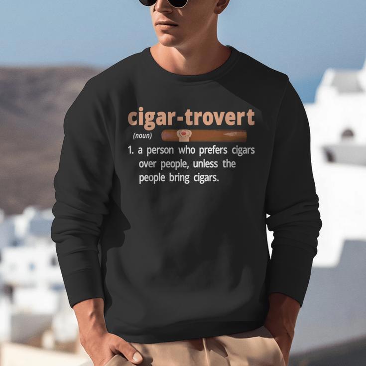 Cigar-Trovert Cigar Smoking Humor Definition Introvert Unisex Sweatshirt Cigar-Trovert Cigar Smoking Humor Definition Introvert Unisex Sweatshirt