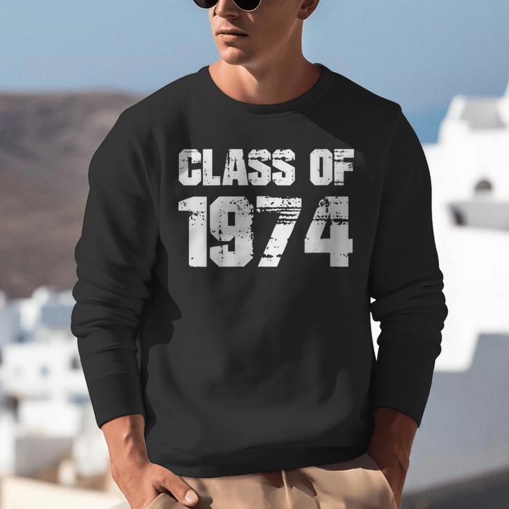 Class Of 1974 High School College Graduation Reunion Unisex Sweatshirt
