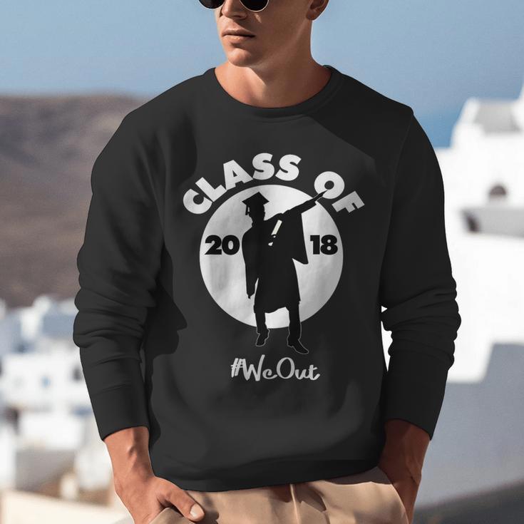 Class Of 2018 Dabbing Graduations Shirt-High School Grad Tee Unisex Sweatshirt