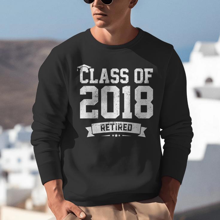 Class Of 2018 Retired Graduation TShirt Fun Retirement Shirt Unisex Sweatshirt