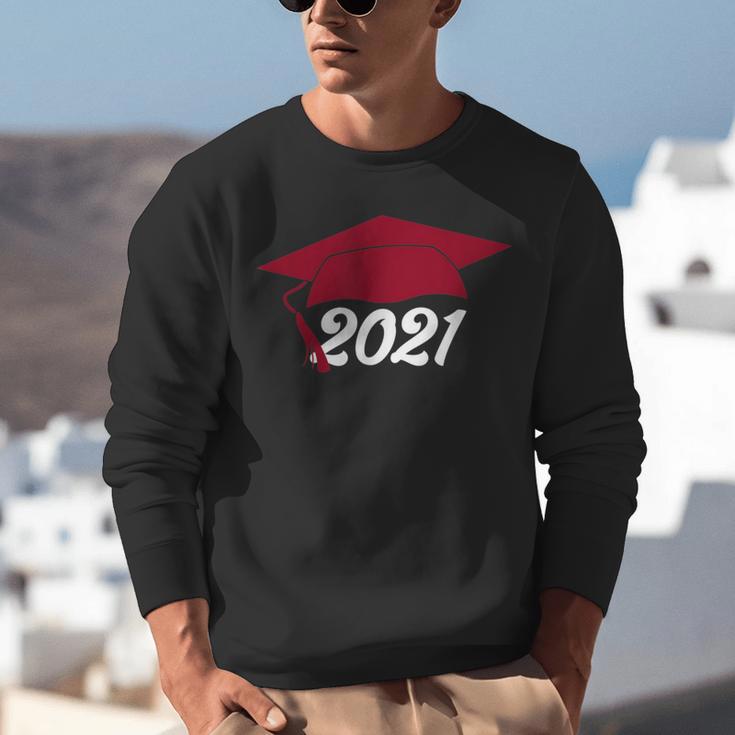 Class Of 2021 Burgundy Regalia Graduation Unisex Sweatshirt