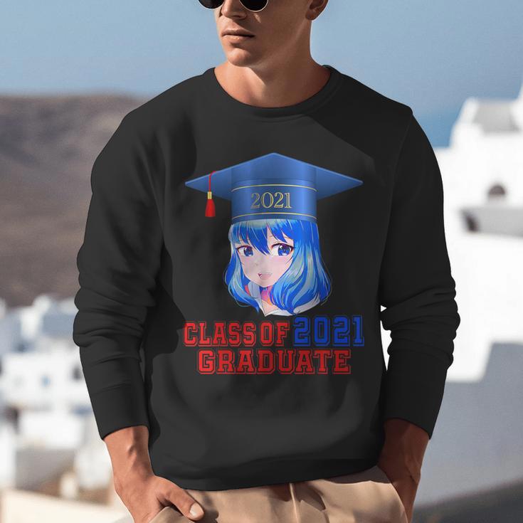 Class Of 2021 Graduate Kawaii Anime Girl School Graduation Unisex Sweatshirt