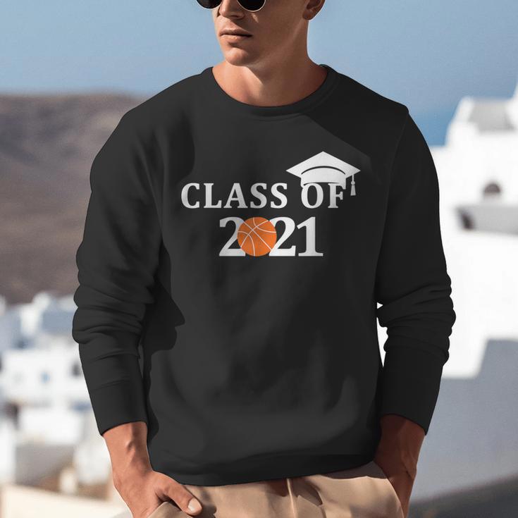 Class Of 2021 Graduation Him Her Basketball Pullover Unisex Sweatshirt