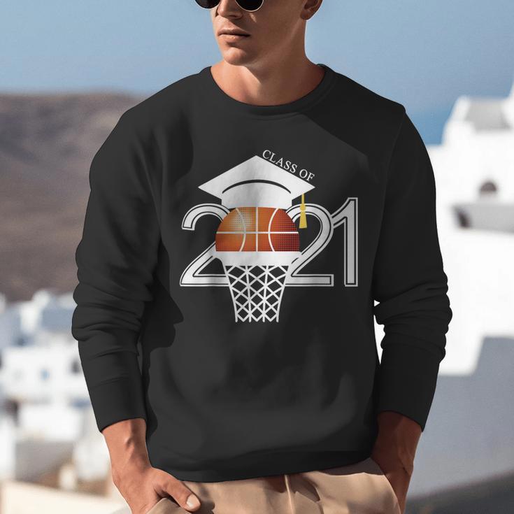 Class 2021 Graduation Senior Basketball Player Unisex Sweatshirt