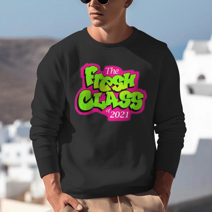 Class Of 2021 Senior Fresh 90's TV Style Grad For Graduation Unisex Sweatshirt