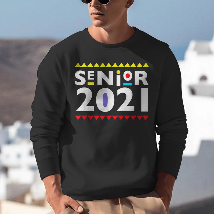 Class Of 2021 Senior Year 90's TV Style Graduation For Grad Unisex Sweatshirt