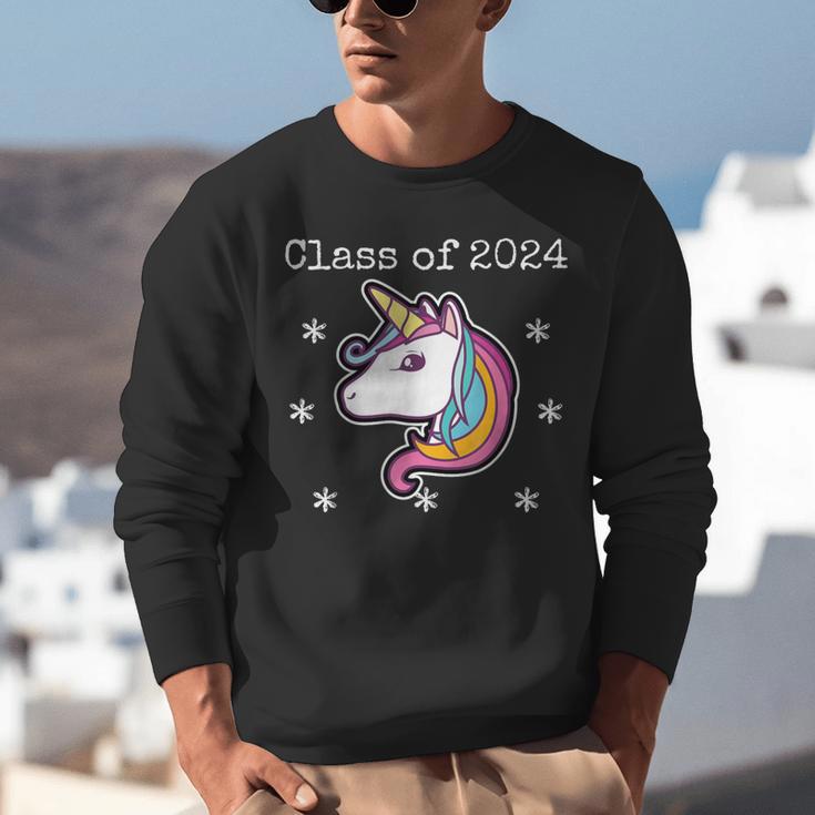 Class Of 2024 Graduation Year Unicorn Tee Shirt Unisex Sweatshirt
