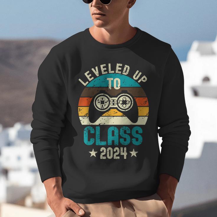 Class Of 2024 Senior Graduation Leveled Up Gamer Class 2024 Unisex Sweatshirt