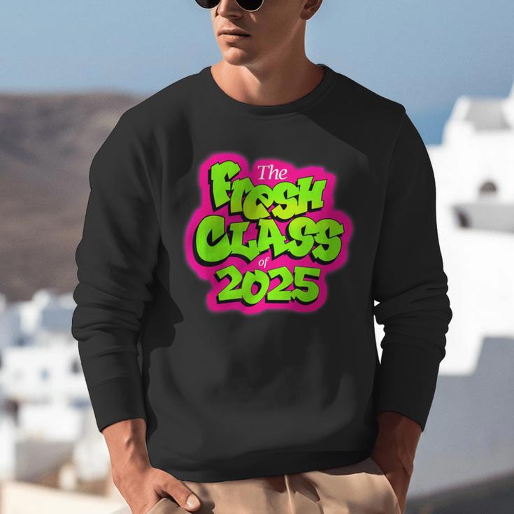 Class Of 2025 Senior Fresh 90s TV Style Retro Graduation Unisex Sweatshirt