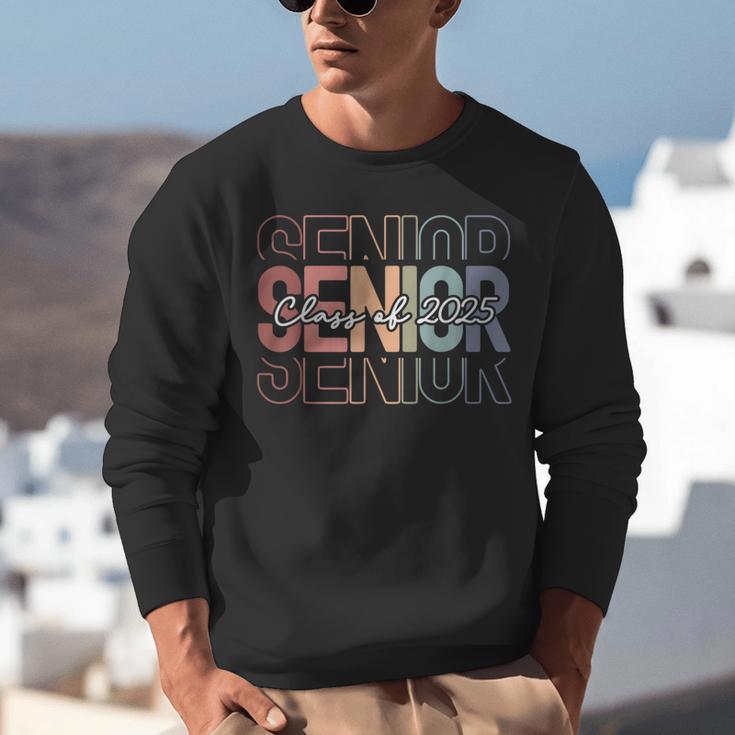 Class Of 2025 Senior 2025 Graduation Leopard Retro Rainbow Unisex Sweatshirt