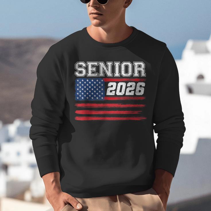 Class Of 2026 Senior Back To School American Flag Graduation Unisex Sweatshirt