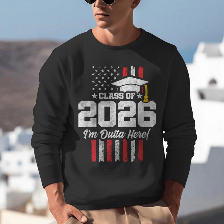 Class Of 2026 Senior Graduation American Flag Senior 2026 Unisex Sweatshirt