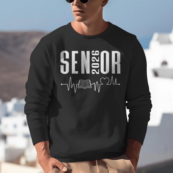 Class Of 2026 Senior Reading Themed Book Heartbeat Unisex Sweatshirt Class Of 2026 Senior Reading Themed Book Heartbeat Unisex Sweatshirt