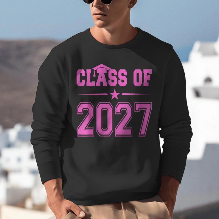Class Of 2027 Pink Girls Shirt Graduation Unisex Sweatshirt