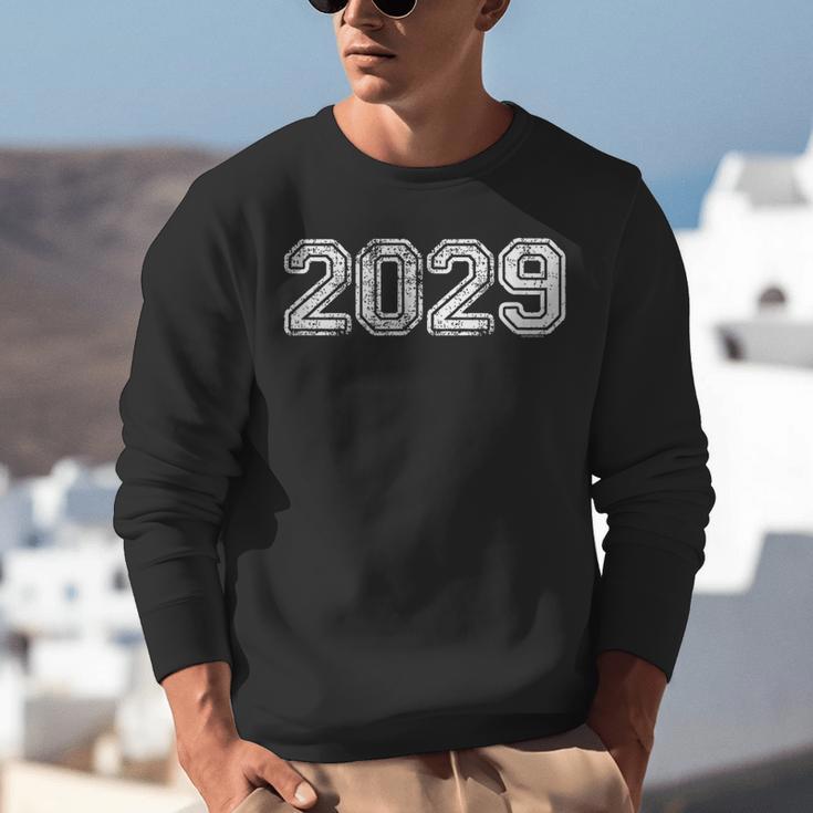 Class Of 2029 Shirt Graduation Vintage Him Her Senior 2029 Unisex Sweatshirt