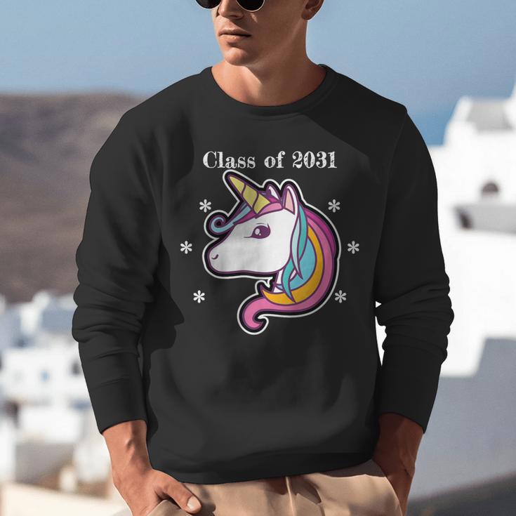 Class Of 2031 Graduation Year UnicornShirt Unisex Sweatshirt