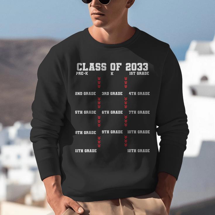 Class Of 2033 Graduation With Space For Hand Prints Unisex Sweatshirt