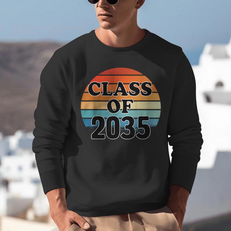 Class Of 2035 Senior Graduate Retro Graduation Unisex Sweatshirt