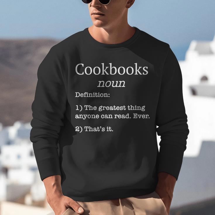 Cookbooks Cookbook Lovers Chefs Fake Definition Unisex Sweatshirt
