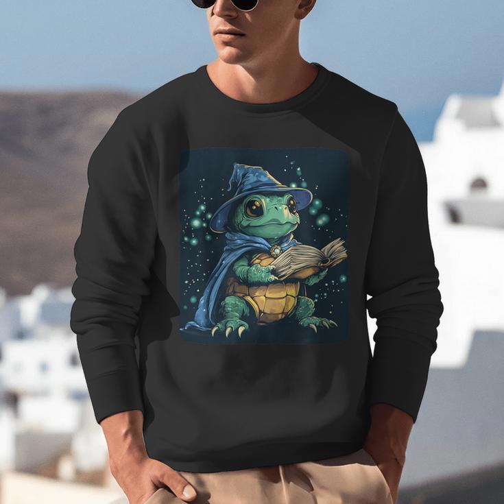 Cool Magical Book With Wizard Turtle For Adults And Kids Unisex Sweatshirt Cool Magical Book With Wizard Turtle For Adults And Kids Unisex Sweatshirt