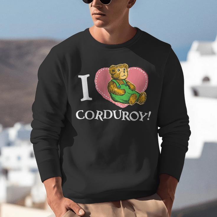 Corduroy I Heart Corduroy Teddy Bear Retro Children's Book Unisex Sweatshirt Corduroy I Heart Corduroy Teddy Bear Retro Children's Book Unisex Sweatshirt