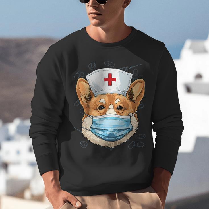 Corgi Dog Nurse RN Nursing School Graduation Unisex Sweatshirt