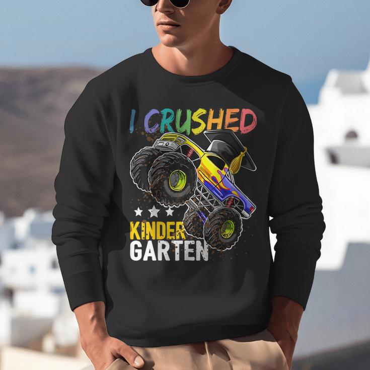 I Crushed Kindergarten Monster Truck Graduation Boys Small Unisex Sweatshirt
