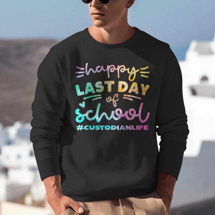 Custodian Life Graduation Day Last Day Of School Tie Dye Unisex Sweatshirt