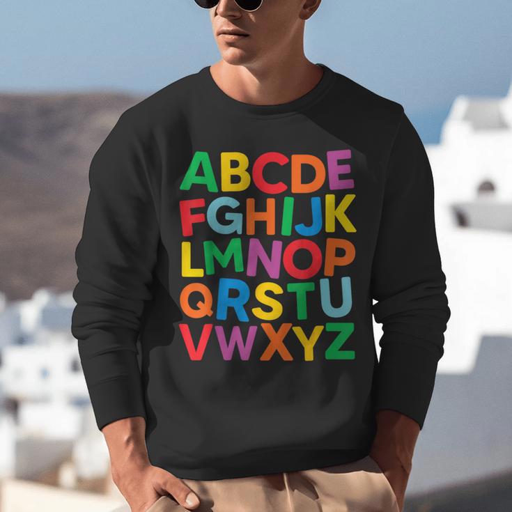 Cute ABCs Shirt Alphabet Colorful Letters Reading Books Kids Unisex Sweatshirt Cute ABCs Shirt Alphabet Colorful Letters Reading Books Kids Unisex Sweatshirt