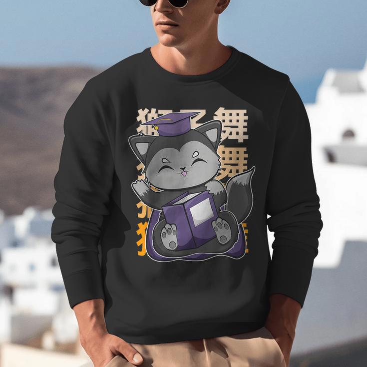 Cute Anime Fox Graduate Of A Class For Graduation Unisex Sweatshirt
