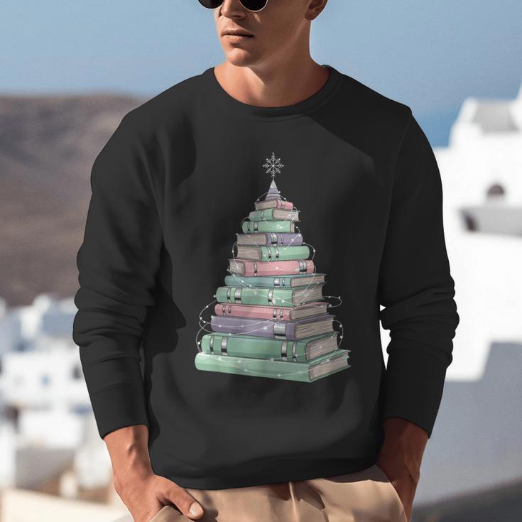 Cute Bookmas Christmas Book Tree Book Lover Teacher Unisex Sweatshirt