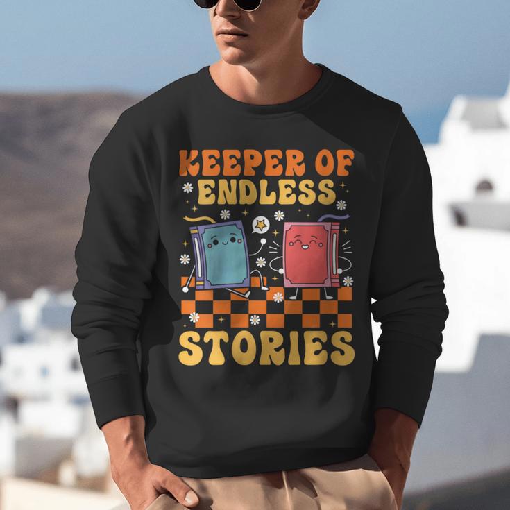 Cute Librarian Library Book Lover Keeper Of Endless Stories Unisex Sweatshirt Cute Librarian Library Book Lover Keeper Of Endless Stories Unisex Sweatshirt