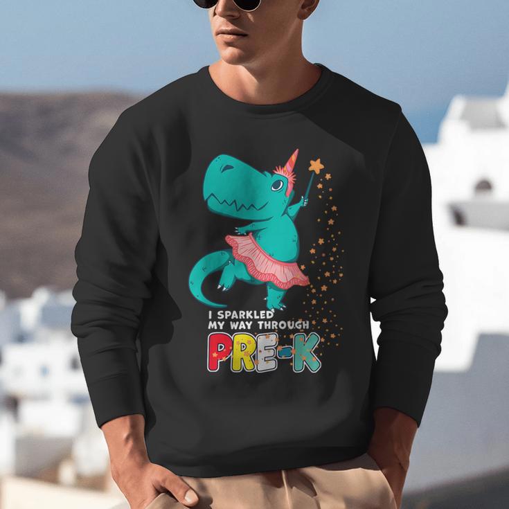 Cute Magical Ballerina Dino Unicorn Pre-K Graduation Unisex Sweatshirt