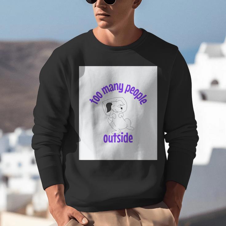 Cute Puppy With a Quote For Introverts Unisex Sweatshirt