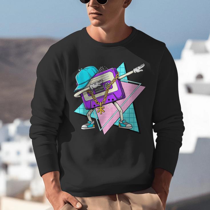 Dabbing Cassette Tape 70s 80s 80s Outfit Nostalgia Unisex Sweatshirt