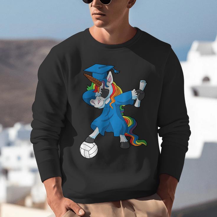 Dabbing Graduation Class 2023 Unicorn Volleyball Unisex Sweatshirt
