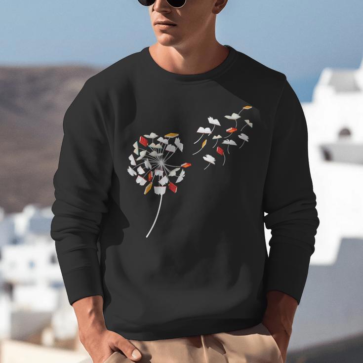 Dandelion Books Book Lover Reading Bookworm Reader Unisex Sweatshirt