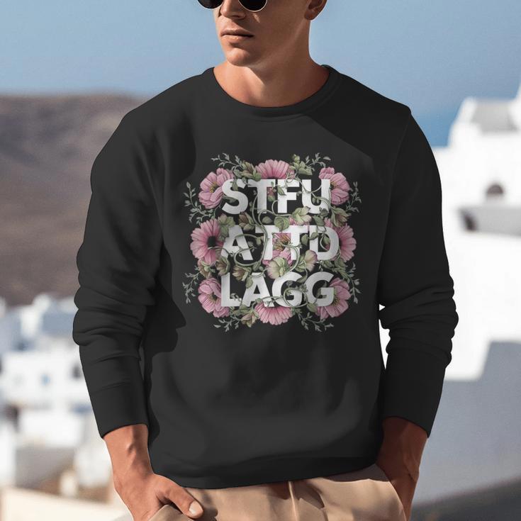 Dark Romance Romantasy Book Lover Shadow Daddy STFUATTDLAGG Unisex Sweatshirt