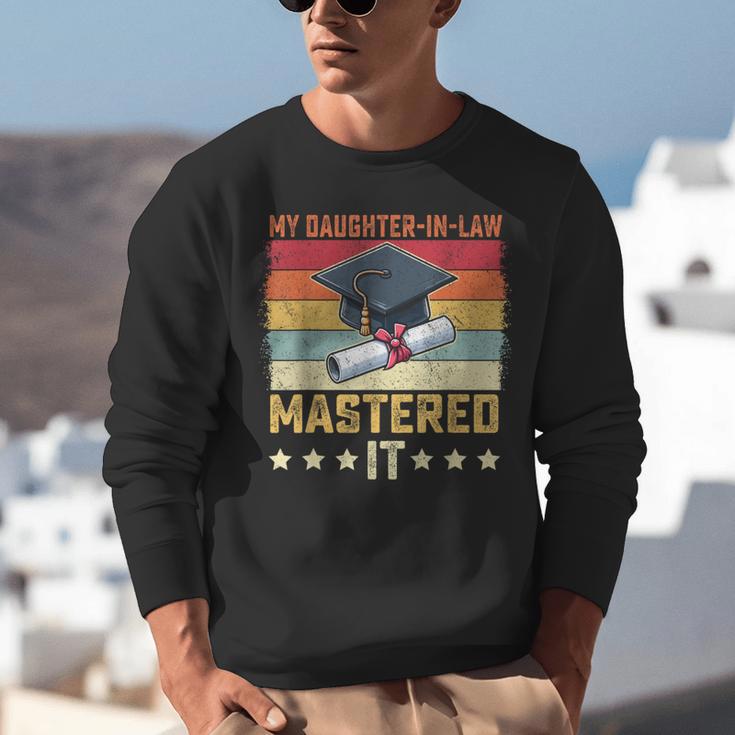My Daughter In Law Mastered It Master's Graduation Vintage Unisex Sweatshirt