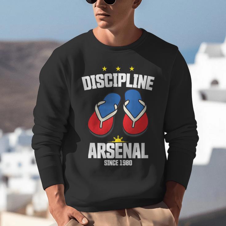 Discipline Arsenal Pinoy Nostalgia Filipino Tsinelas Unisex Sweatshirt Discipline Arsenal Pinoy Nostalgia Filipino Tsinelas Unisex Sweatshirt